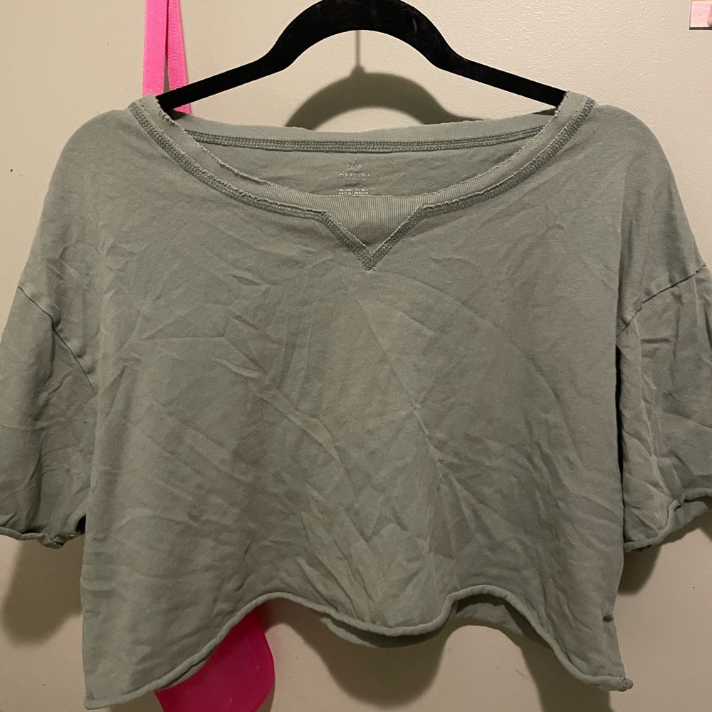 Aerie oversized large cropped tee